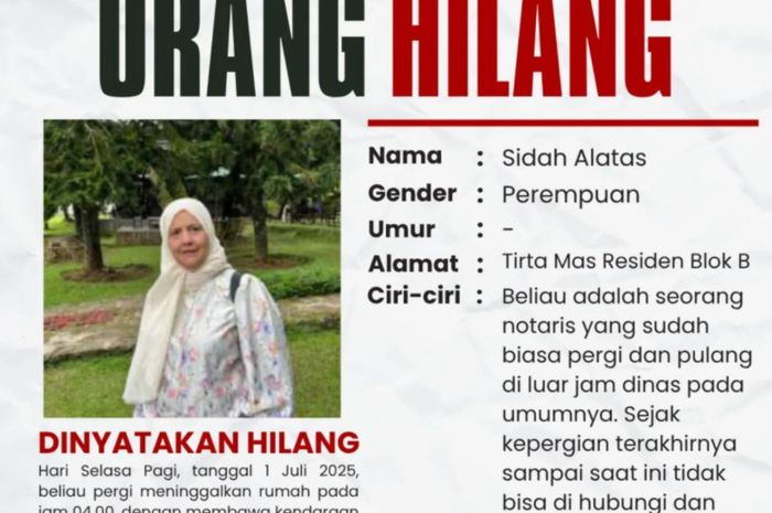 Hilang dari 3 Hari Lalu, Wanita Asal Bogor Ditemukan Meninggal Dunia di Daerah Bekasi